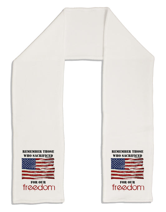 Remember - Veterans Adult Fleece 64&#x22; Scarf-TooLoud-White-One-Size-Adult-Davson Sales