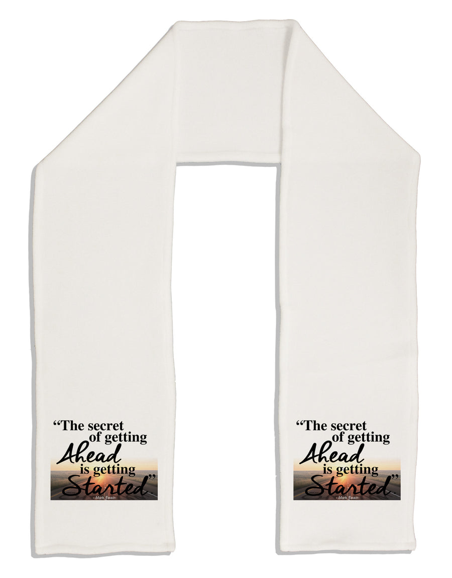 Getting Ahead Mark Twain Adult Fleece 64&#x22; Scarf-TooLoud-White-One-Size-Adult-Davson Sales