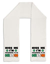 Kiss Me I'm Pretending to Be Irish Adult Fleece 64&#x22; Scarf by TooLoud-TooLoud-White-One-Size-Adult-Davson Sales