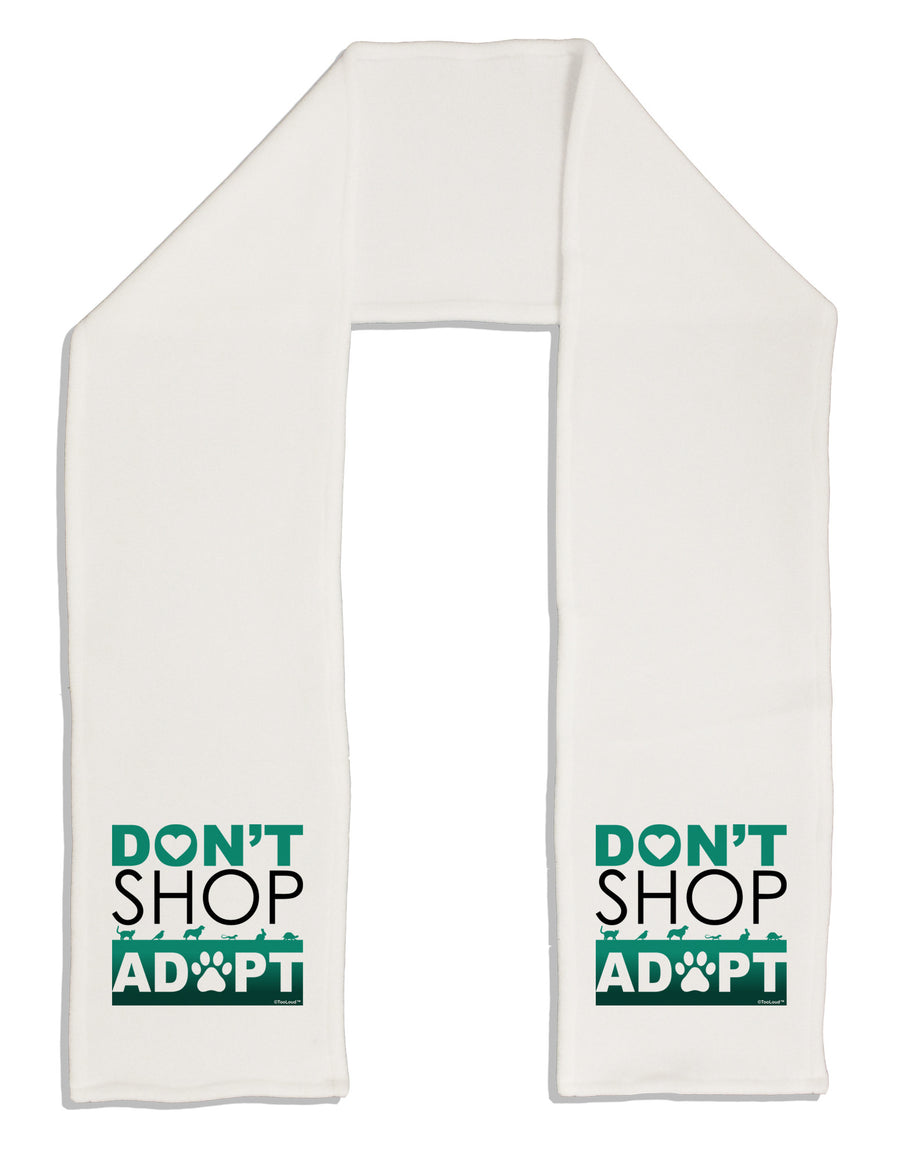 Don't Shop Adopt Adult Fleece 64" Scarf-TooLoud-White-One-Size-Adult-Davson Sales