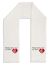 Please Don't Break My Heart Code Adult Fleece 64&#x22; Scarf-TooLoud-White-One-Size-Adult-Davson Sales