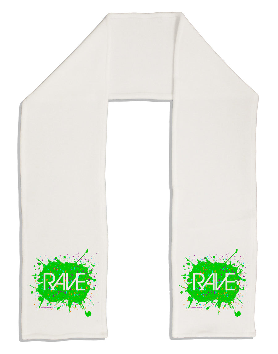 Rave Splatter Green Adult Fleece 64&#x22; Scarf-TooLoud-White-One-Size-Adult-Davson Sales