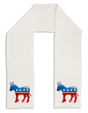 Democrat Bubble Symbol Adult Fleece 64" Scarf-TooLoud-White-One-Size-Adult-Davson Sales