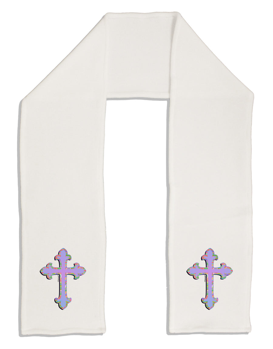 Easter Color Cross Adult Fleece 64" Scarf-TooLoud-White-One-Size-Adult-Davson Sales