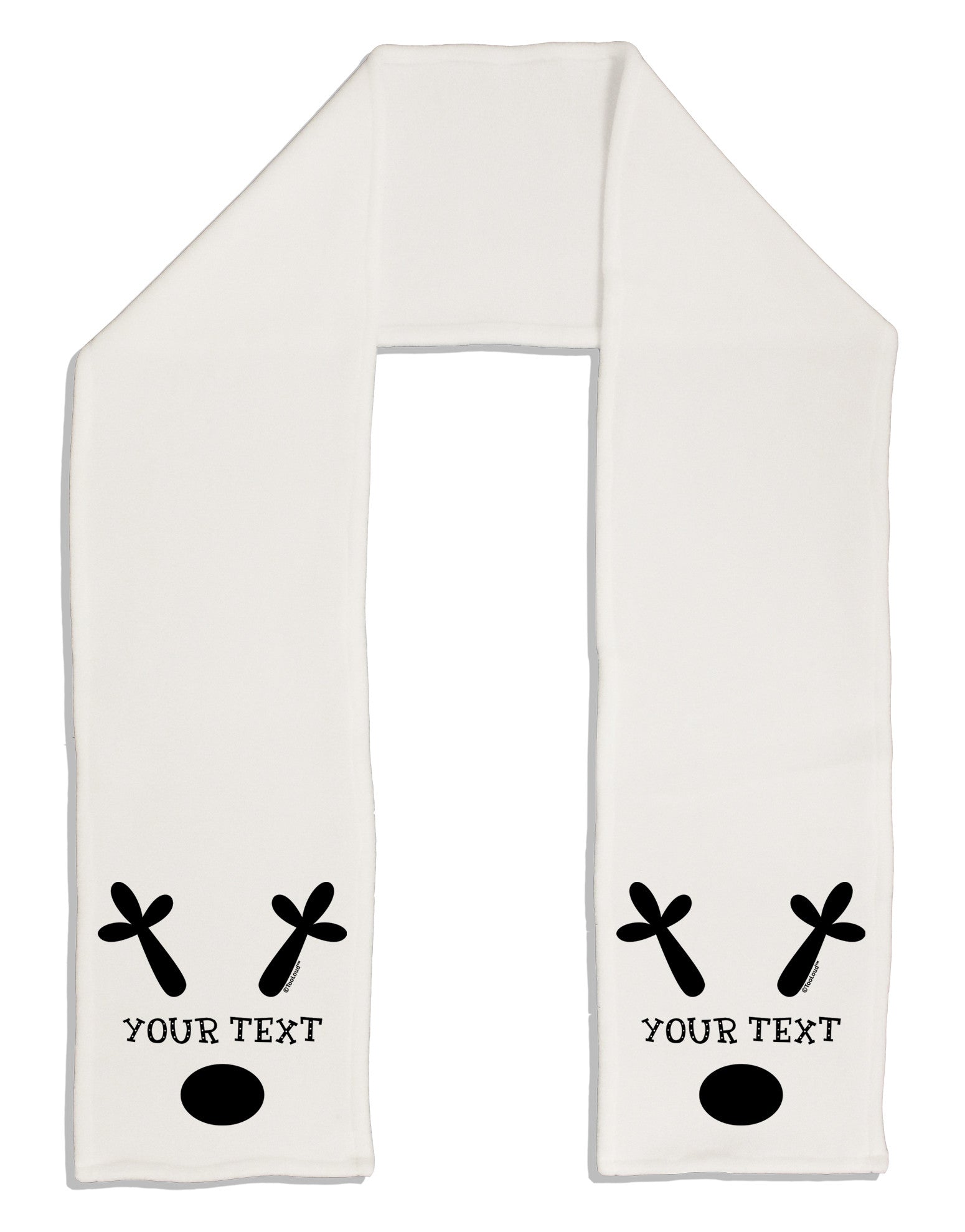 Personalized Matching Reindeer Family Design - Your Text Adult Fleece 64&#x22; Scarf-TooLoud-White-One-Size-Adult-Davson Sales