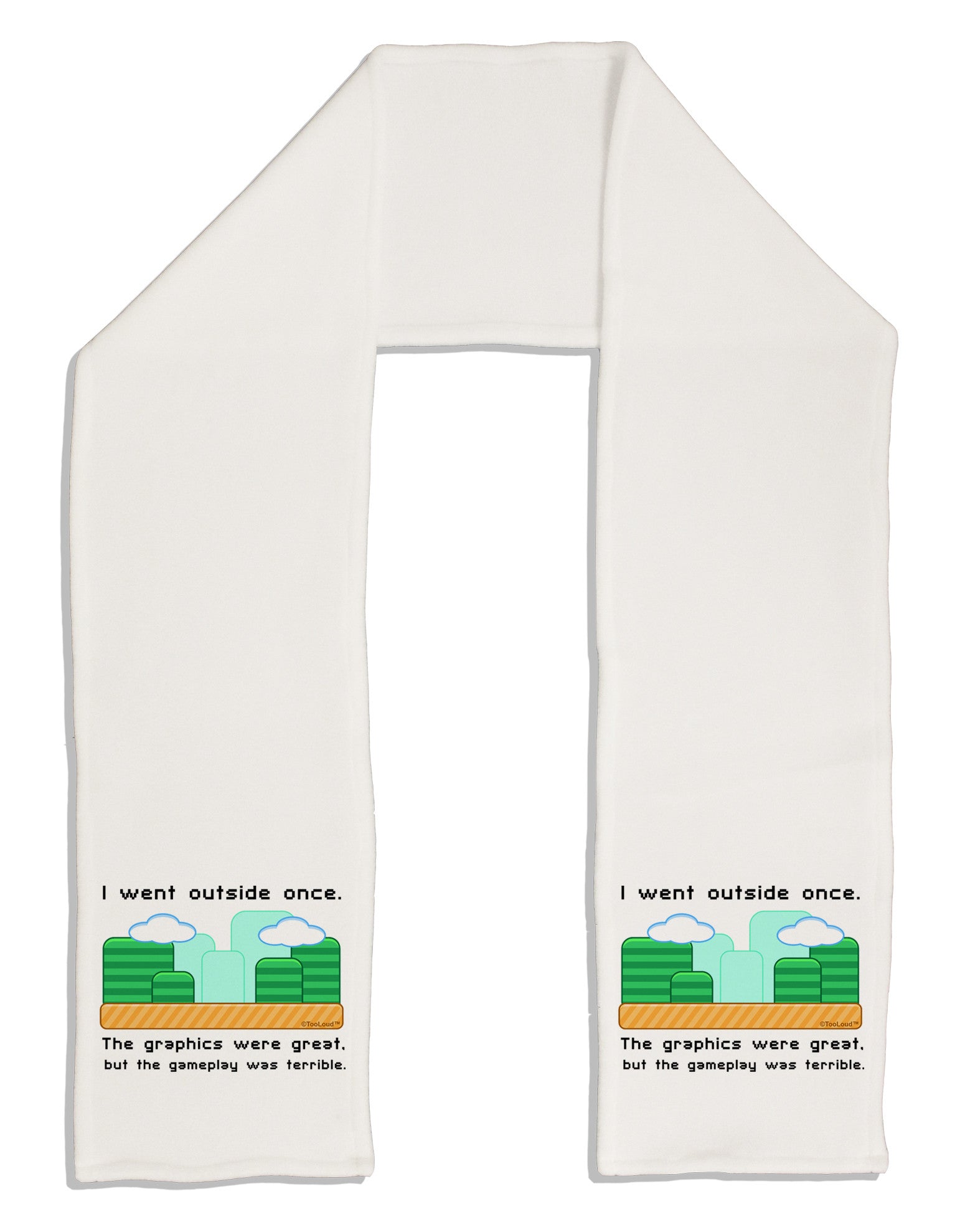 The Gameplay Was Terrible Adult Fleece 64&#x22; Scarf-TooLoud-White-One-Size-Adult-Davson Sales