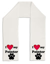 I Heart My Pointer Adult Fleece 64&#x22; Scarf by TooLoud-TooLoud-White-One-Size-Adult-Davson Sales