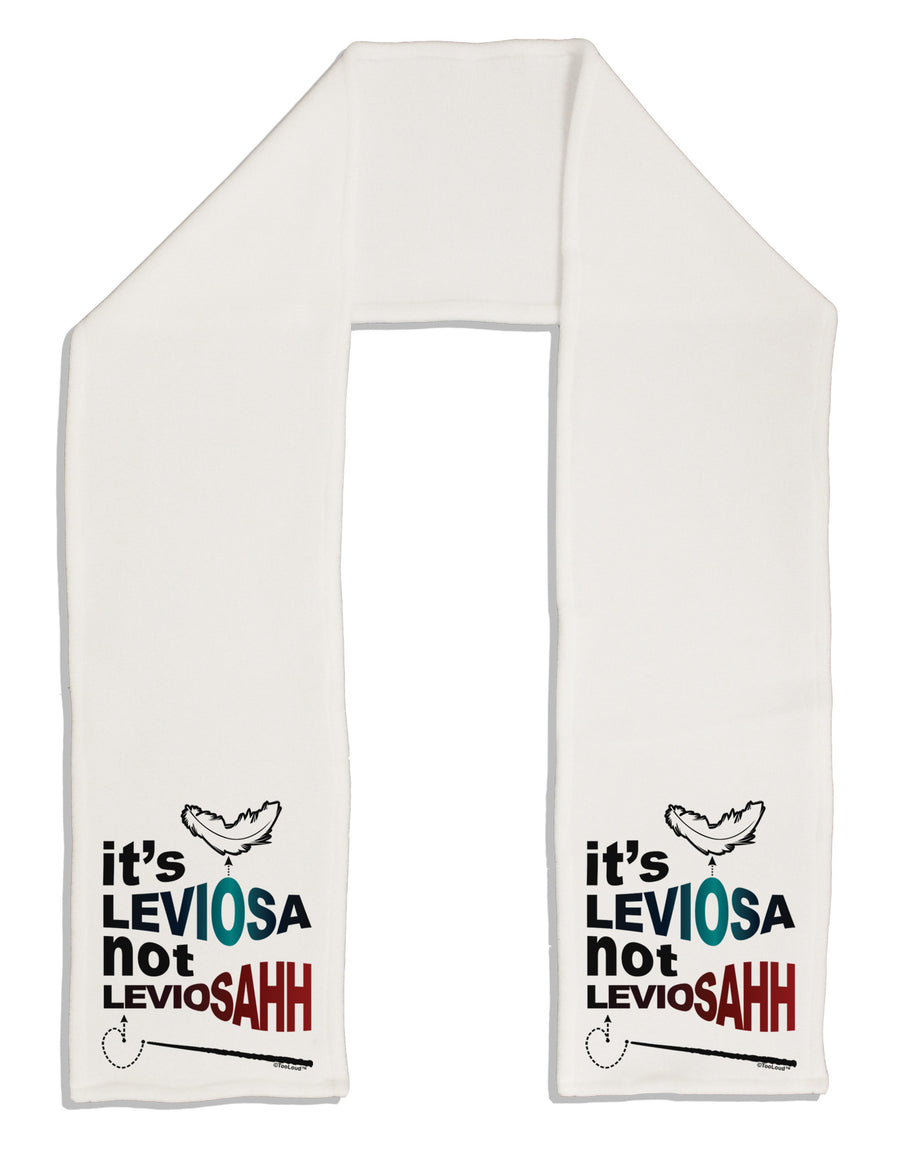 It's LeviOsa not LeviosAHH Adult Fleece 64&#x22; Scarf-TooLoud-White-One-Size-Adult-Davson Sales