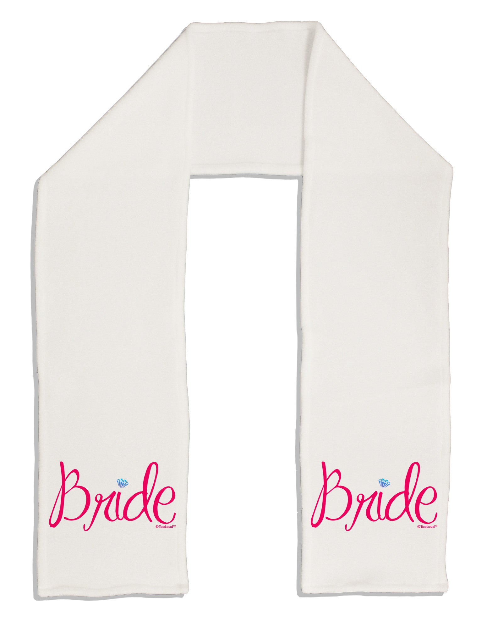 Bride Design - Diamond - Color Adult Fleece 64&#x22; Scarf-TooLoud-White-One-Size-Adult-Davson Sales