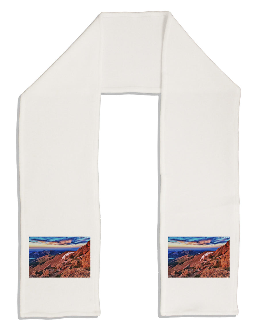 Colorado Mtn Sunset Adult Fleece 64&#x22; Scarf-TooLoud-White-One-Size-Adult-Davson Sales