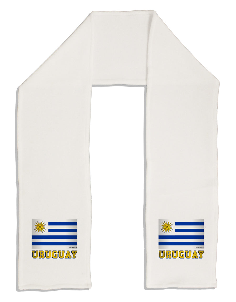 Uruguay Flag Adult Fleece 64&#x22; Scarf-TooLoud-White-One-Size-Adult-Davson Sales