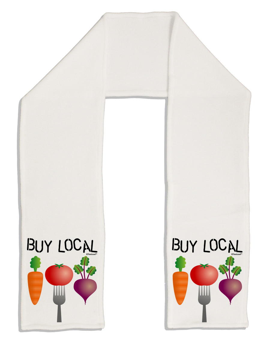 Buy Local - Vegetables Design Adult Fleece 64&#x22; Scarf-TooLoud-White-One-Size-Adult-Davson Sales