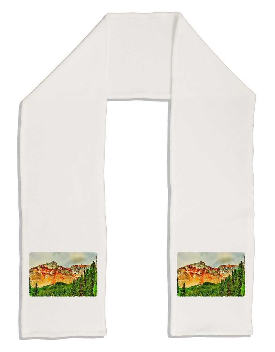 Colorado Forrest Watercolor Adult Fleece 64&#x22; Scarf-TooLoud-White-One-Size-Adult-Davson Sales