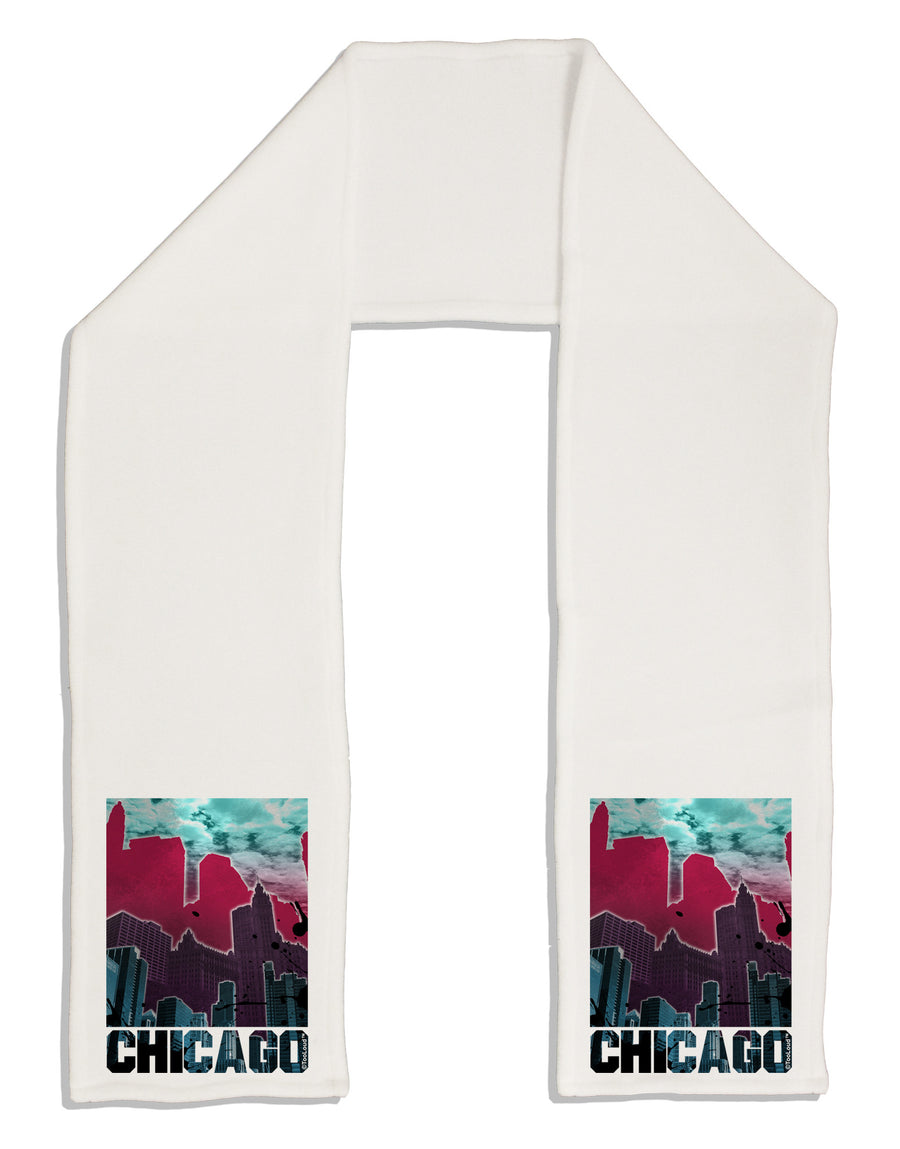 Chicago Abstract 2 Adult Fleece 64&#x22; Scarf-TooLoud-White-One-Size-Adult-Davson Sales