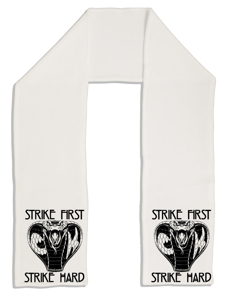 Strike First Strike Hard Cobra Adult Fleece 64 Inch Scarf-Scarves-TooLoud-White-One-Size-Adult-Davson Sales