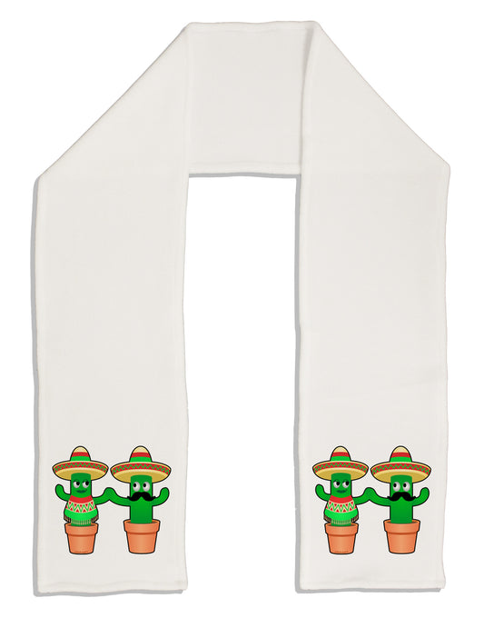 Fiesta Cactus Couple Adult Fleece 64&#x22; Scarf-TooLoud-White-One-Size-Adult-Davson Sales