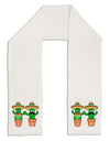 Fiesta Cactus Couple Adult Fleece 64&#x22; Scarf-TooLoud-White-One-Size-Adult-Davson Sales