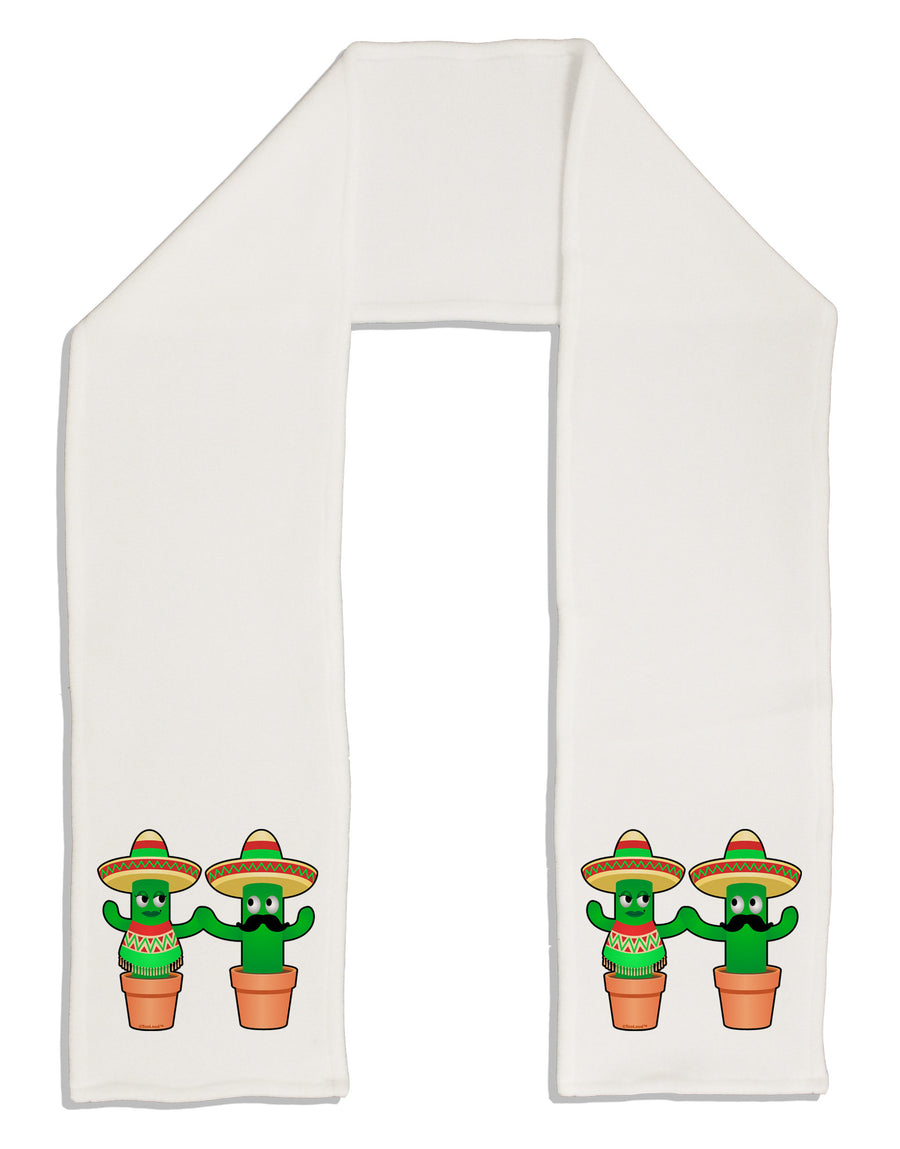 Fiesta Cactus Couple Adult Fleece 64&#x22; Scarf-TooLoud-White-One-Size-Adult-Davson Sales