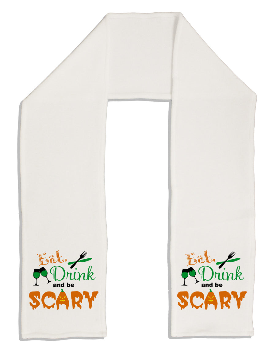 Eat Drink Scary Green Adult Fleece 64&#x22; Scarf-TooLoud-White-One-Size-Adult-Davson Sales