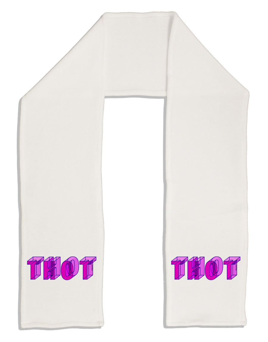 THOT Artistic Text Adult Fleece 64&#x22; Scarf-TooLoud-White-One-Size-Adult-Davson Sales