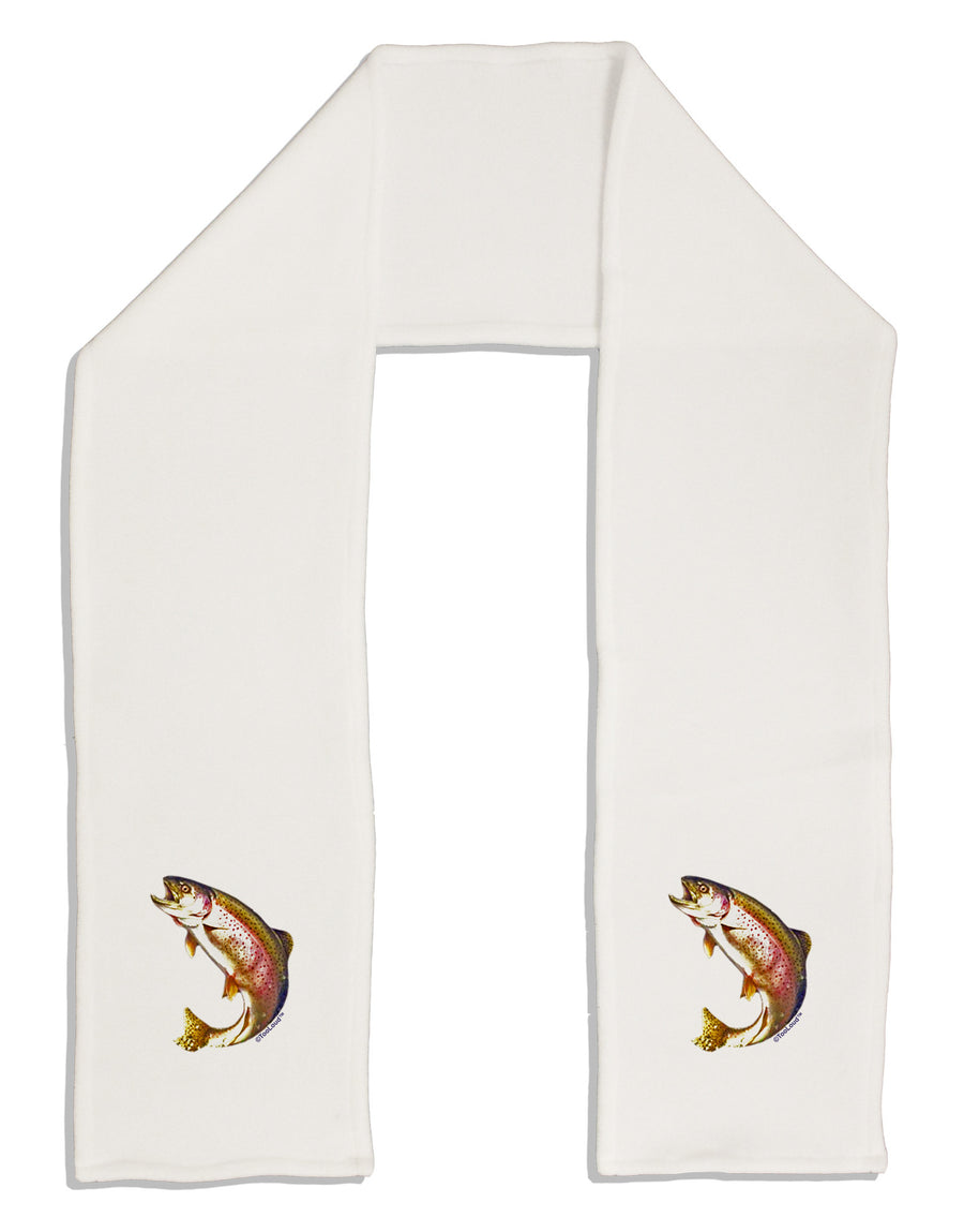 Rainbow Trout Adult Fleece 64&#x22; Scarf-TooLoud-White-One-Size-Adult-Davson Sales