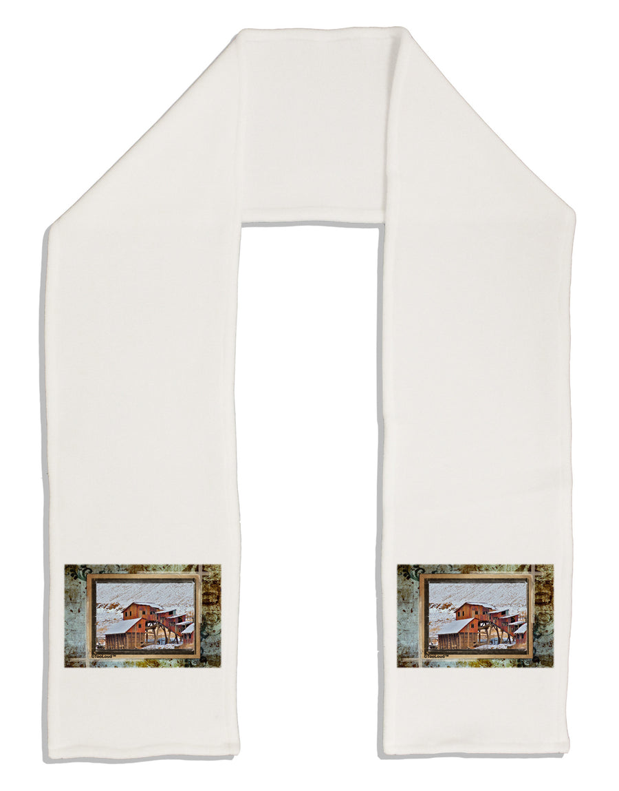 Mine Scene Colorado Adult Fleece 64&#x22; Scarf-TooLoud-White-One-Size-Adult-Davson Sales