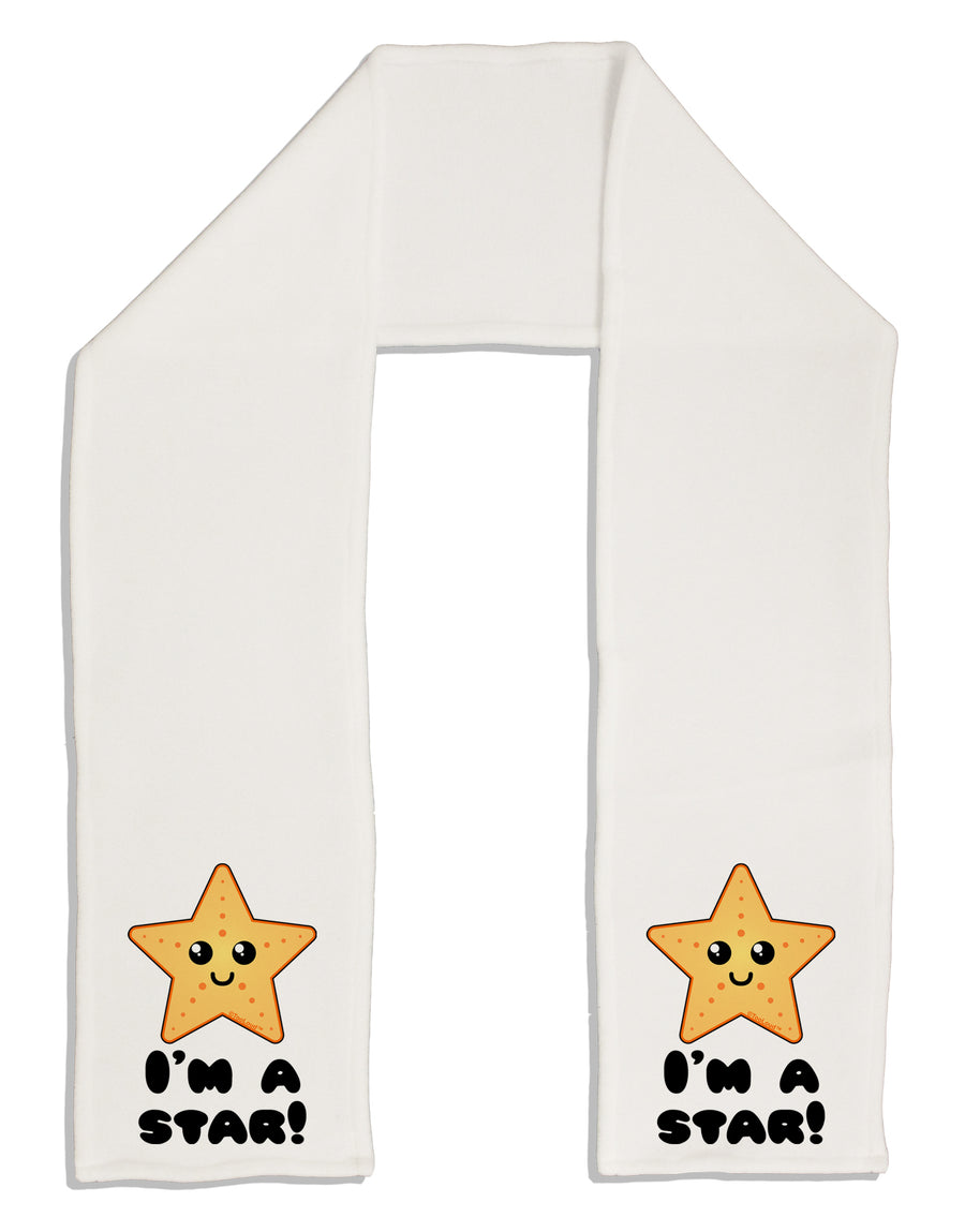 Cute Starfish - I am a Star Adult Fleece 64&#x22; Scarf by TooLoud-TooLoud-White-One-Size-Adult-Davson Sales