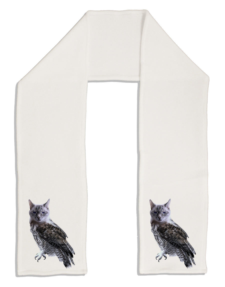 Lucky Cat Owl Adult Fleece 64&#x22; Scarf-TooLoud-White-One-Size-Adult-Davson Sales