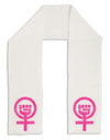 Pink Distressed Feminism Symbol Adult Fleece 64&#x22; Scarf-TooLoud-White-One-Size-Adult-Davson Sales