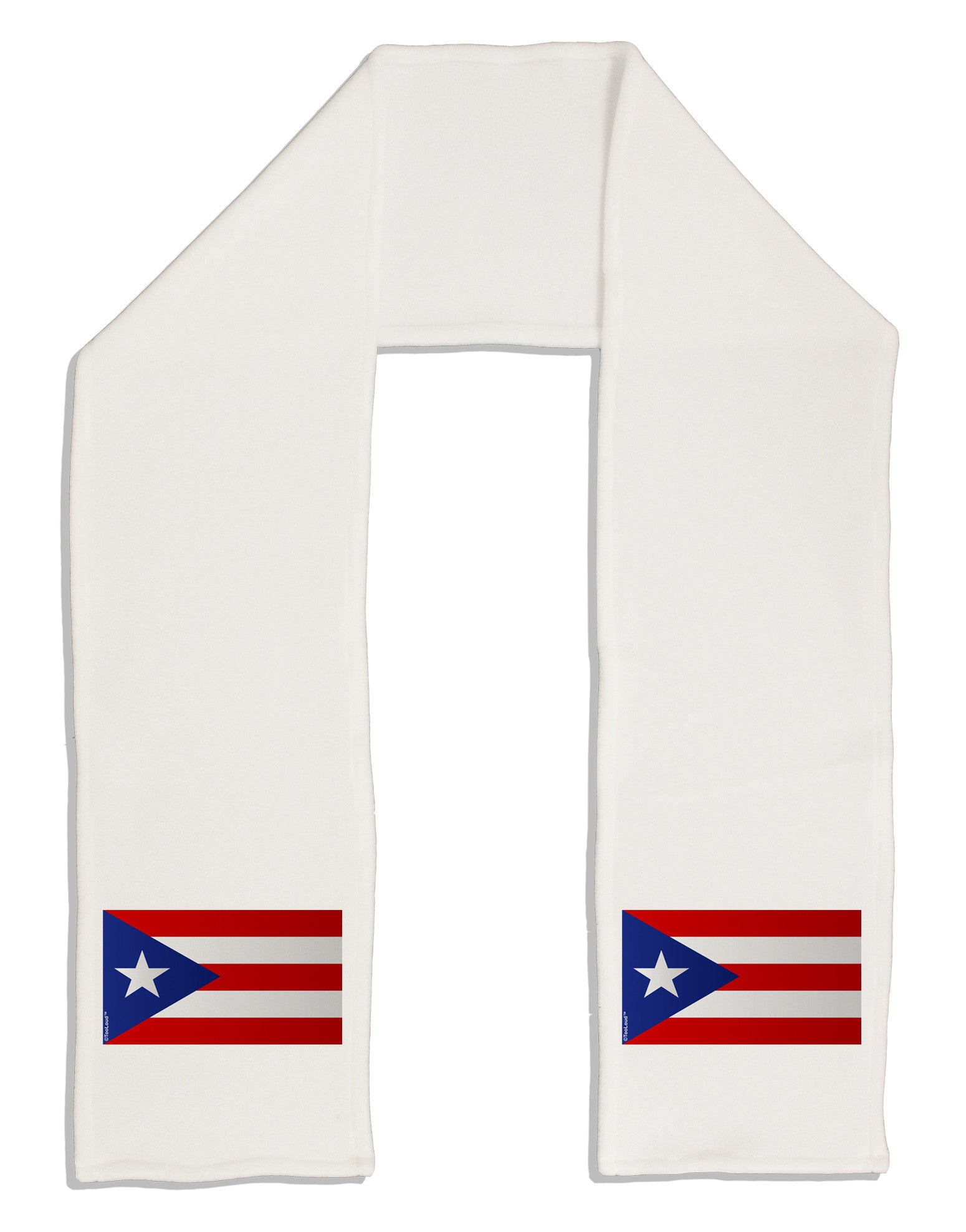 Puerto Rico Flag Adult Fleece 64&#x22; Scarf-TooLoud-White-One-Size-Adult-Davson Sales