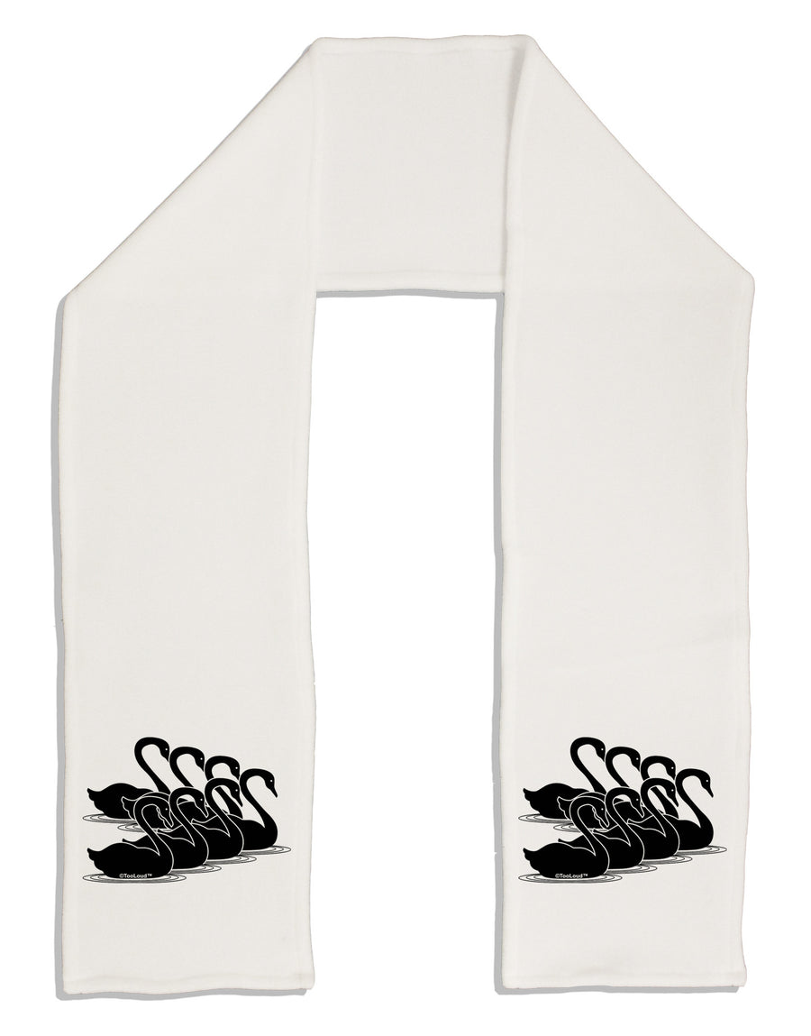 Seven Swans A Swimming Adult Fleece 64&#x22; Scarf-TooLoud-White-One-Size-Adult-Davson Sales