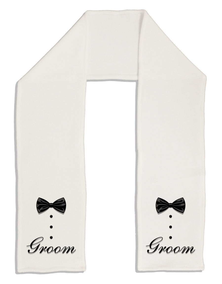 Tuxedo - Groom Adult Fleece 64&#x22; Scarf-TooLoud-White-One-Size-Adult-Davson Sales