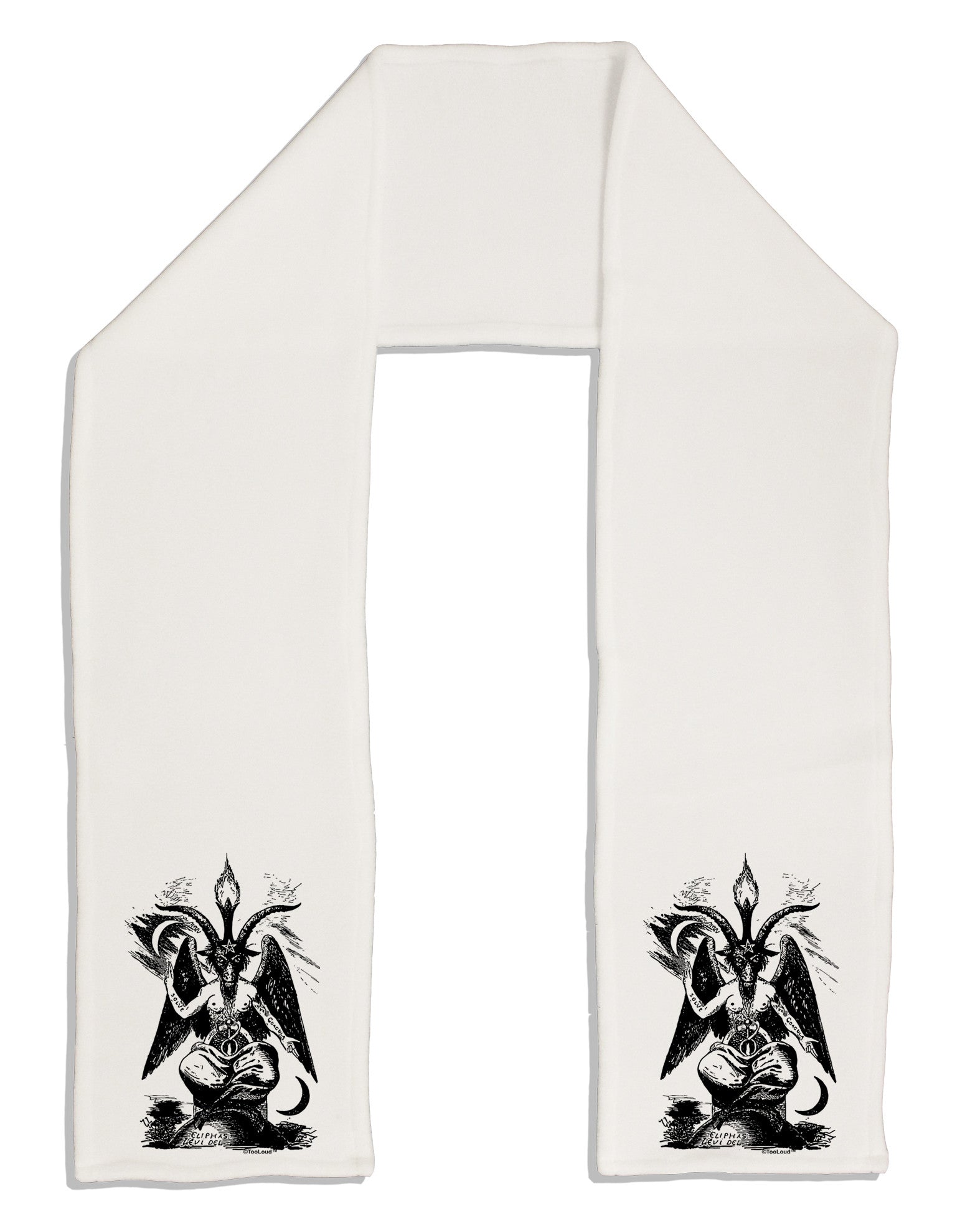 Baphomet Illustration Adult Fleece 64&#x22; Scarf by-TooLoud-White-One-Size-Adult-Davson Sales