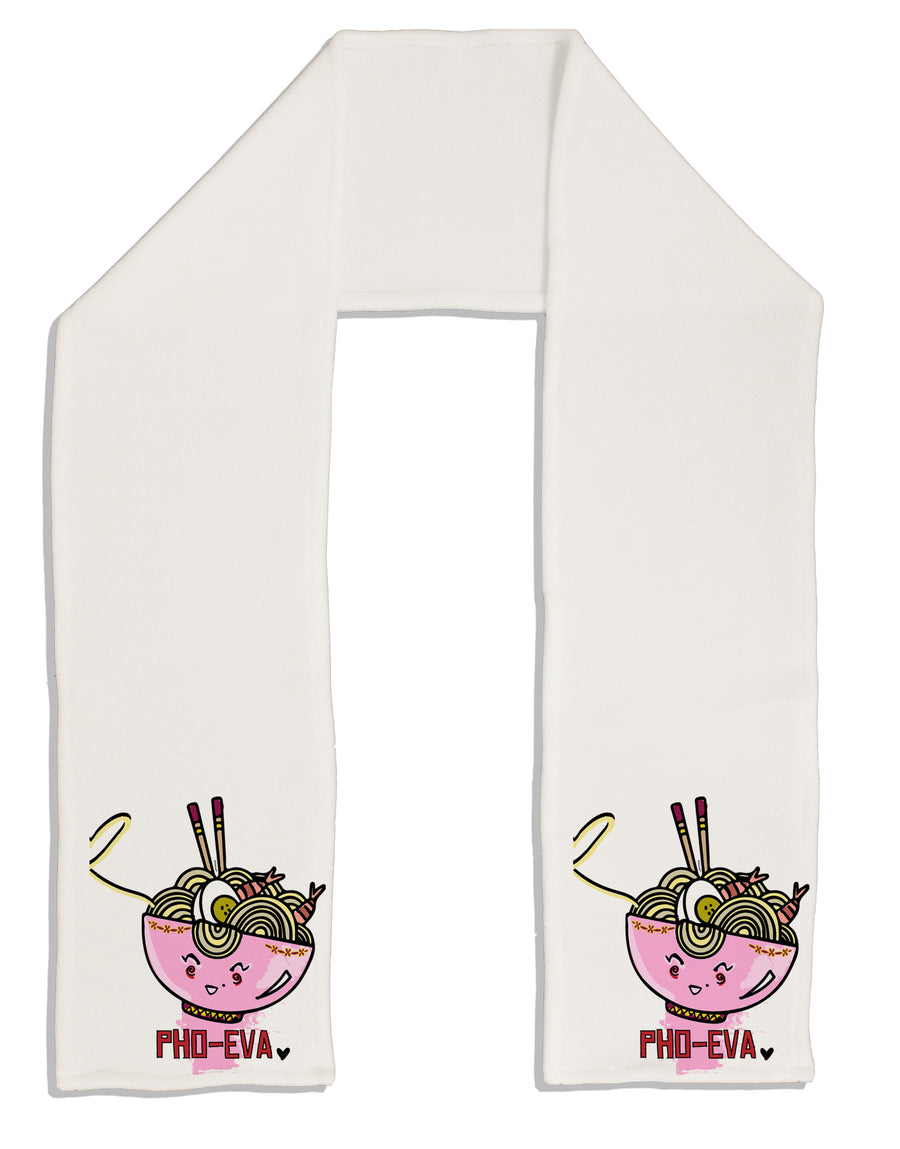 TooLoud Matching Pho Eva Pink Pho Bowl Adult Fleece 64 Inch Scarf-Scarves-TooLoud-White-One-Size-Adult-Davson Sales