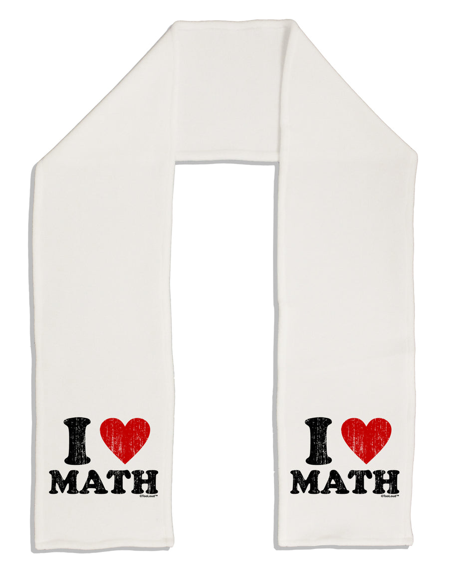 I Heart Math Distressed Adult Fleece 64&#x22; Scarf by TooLoud-TooLoud-White-One-Size-Adult-Davson Sales