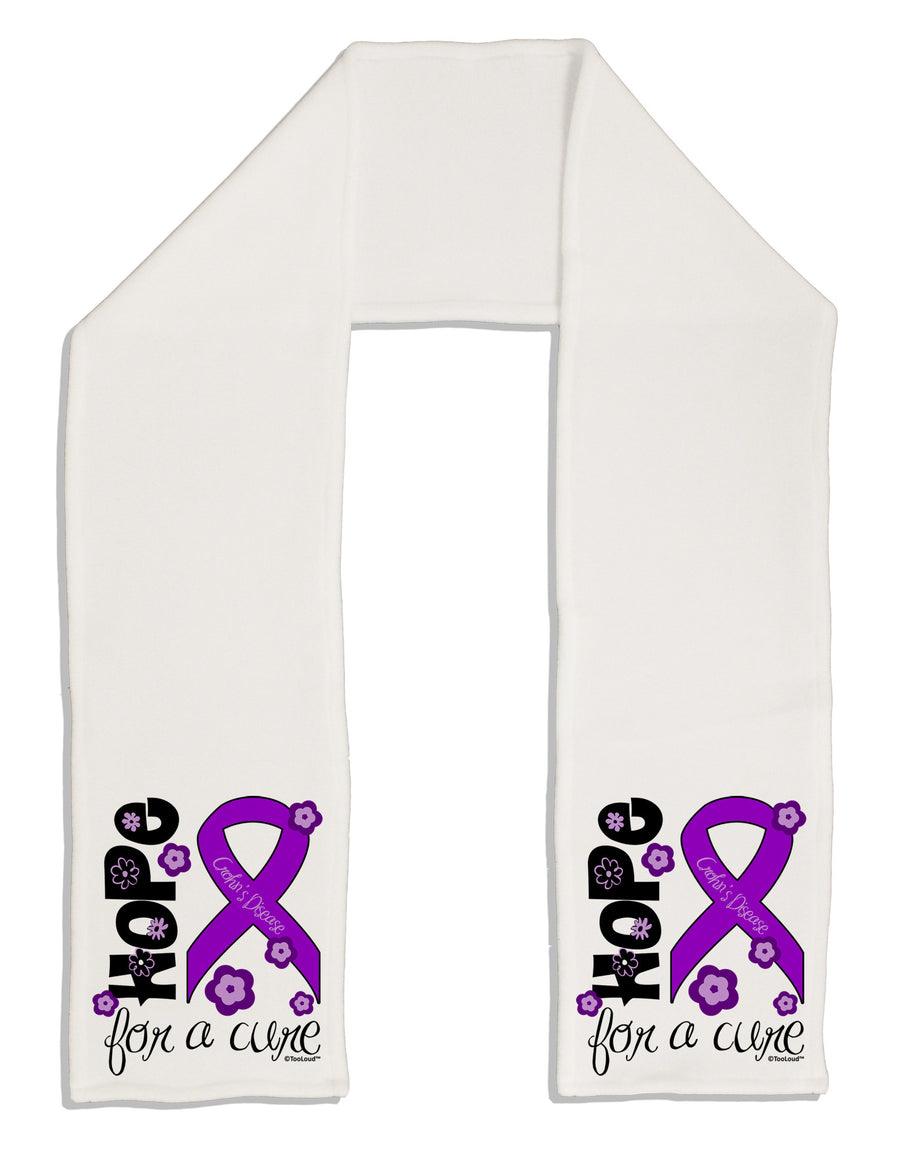 Hope for a Cure - Purple Ribbon Crohn’s Disease - Flowers Adult Fleece 64&#x22; Scarf-TooLoud-White-One-Size-Adult-Davson Sales