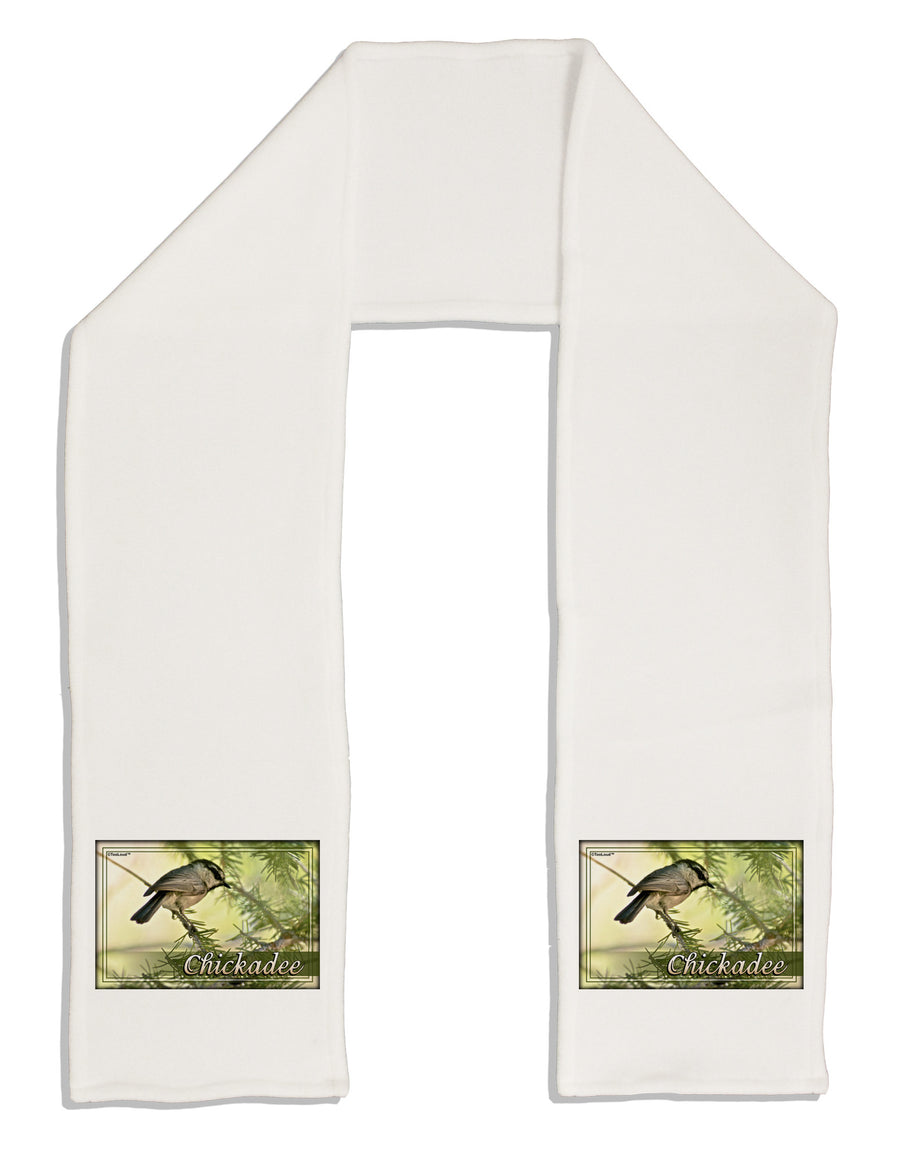 CO Chickadee with Text Adult Fleece 64&#x22; Scarf-TooLoud-White-One-Size-Adult-Davson Sales