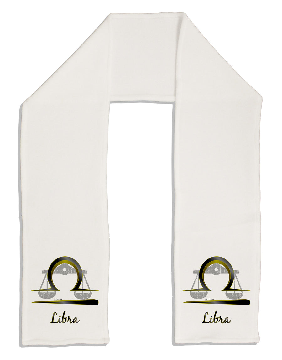 Libra Symbol Adult Fleece 64" Scarf-TooLoud-White-One-Size-Adult-Davson Sales