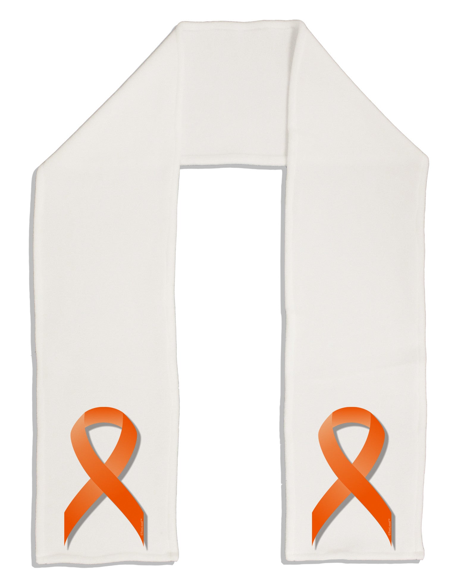 Leukemia Awareness Ribbon - Orange Adult Fleece 64&#x22; Scarf-TooLoud-White-One-Size-Adult-Davson Sales