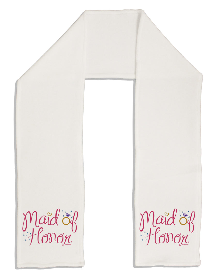 Maid of Honor - Diamond Ring Design - Color Adult Fleece 64&#x22; Scarf-TooLoud-White-One-Size-Adult-Davson Sales