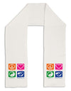 PLUR Squares Color Adult Fleece 64&#x22; Scarf-TooLoud-White-One-Size-Adult-Davson Sales