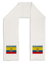 Ecuador Flag Adult Fleece 64&#x22; Scarf-TooLoud-White-One-Size-Adult-Davson Sales