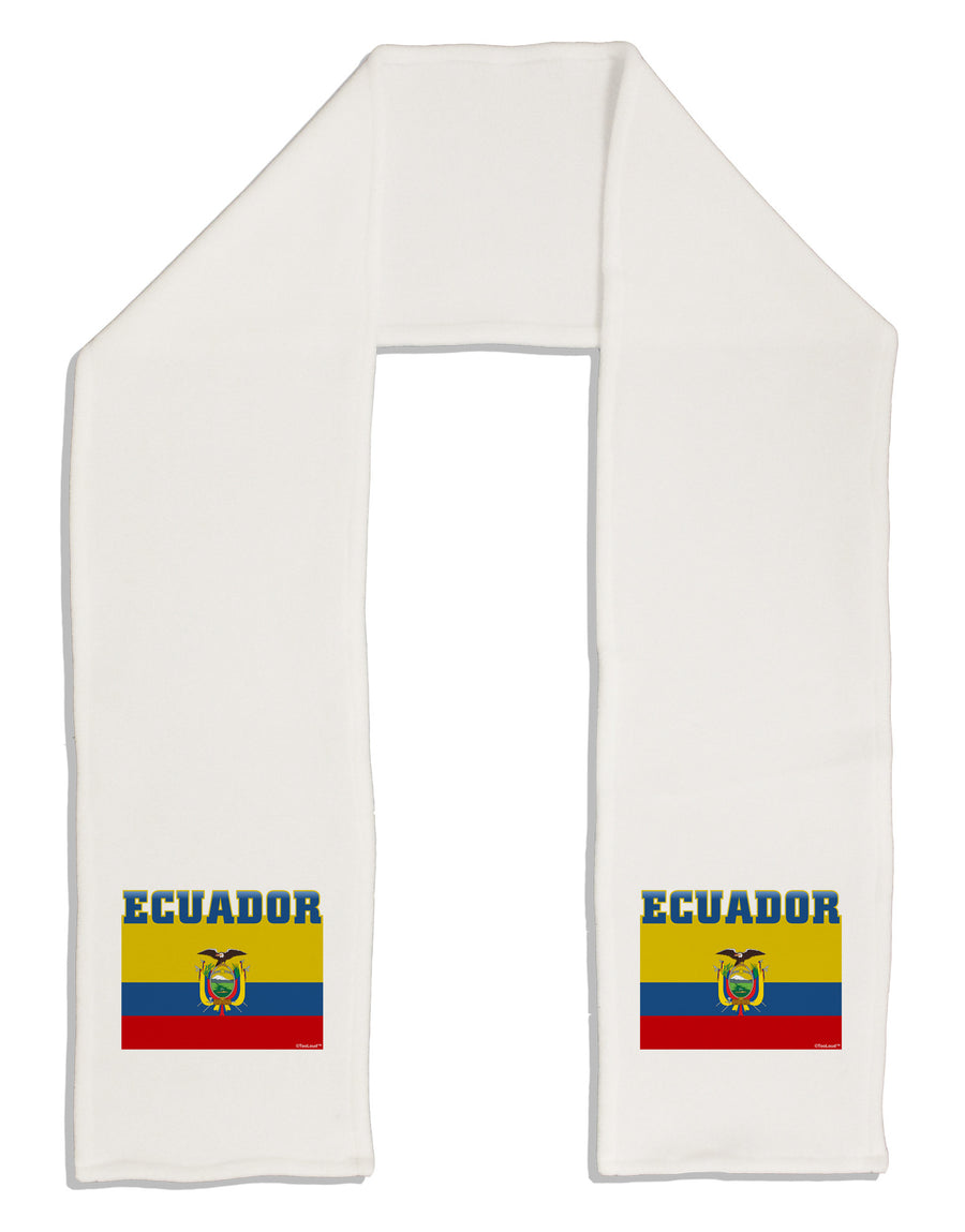 Ecuador Flag Adult Fleece 64&#x22; Scarf-TooLoud-White-One-Size-Adult-Davson Sales