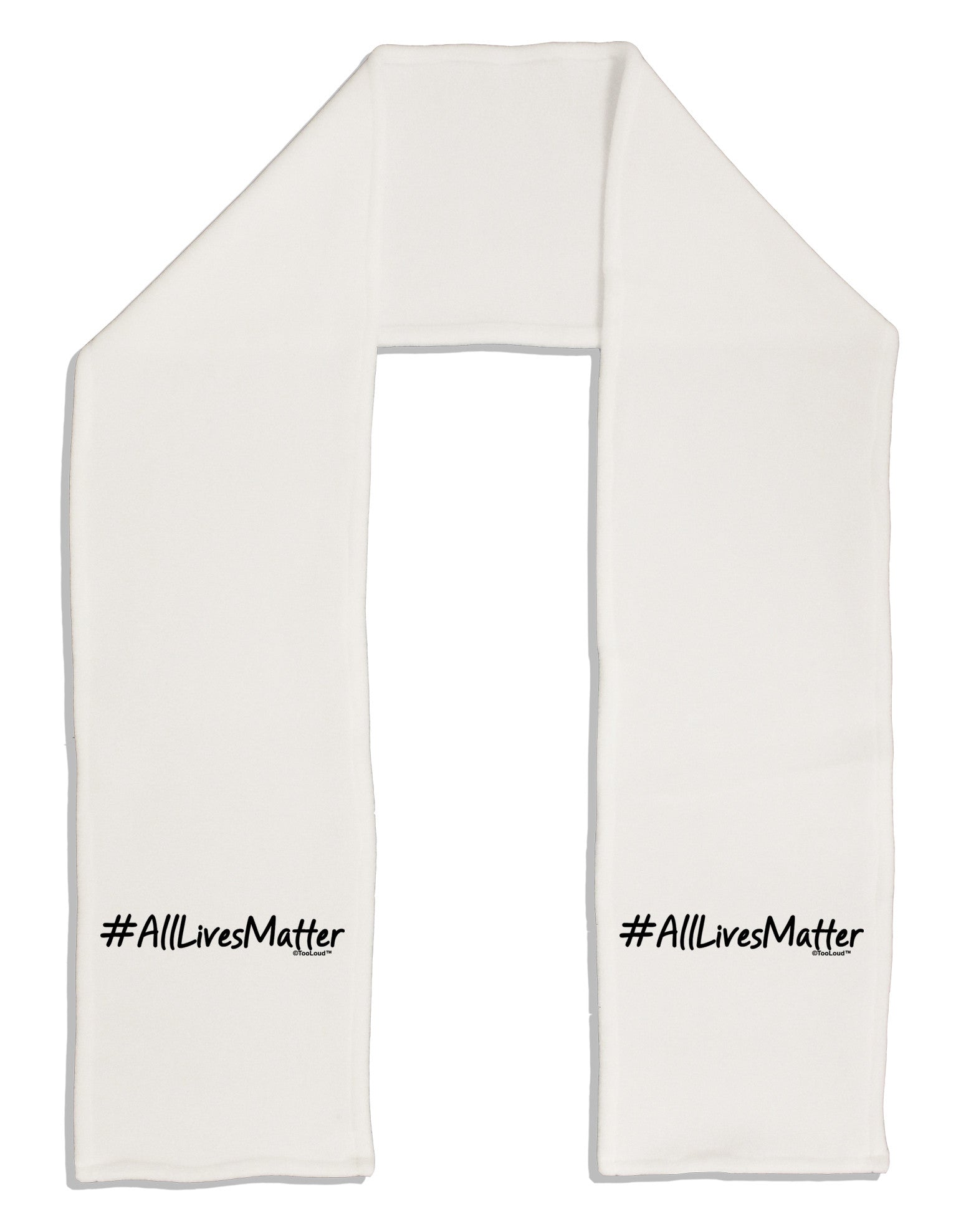 Hashtag AllLivesMatter Adult Fleece 64&#x22; Scarf-TooLoud-White-One-Size-Adult-Davson Sales