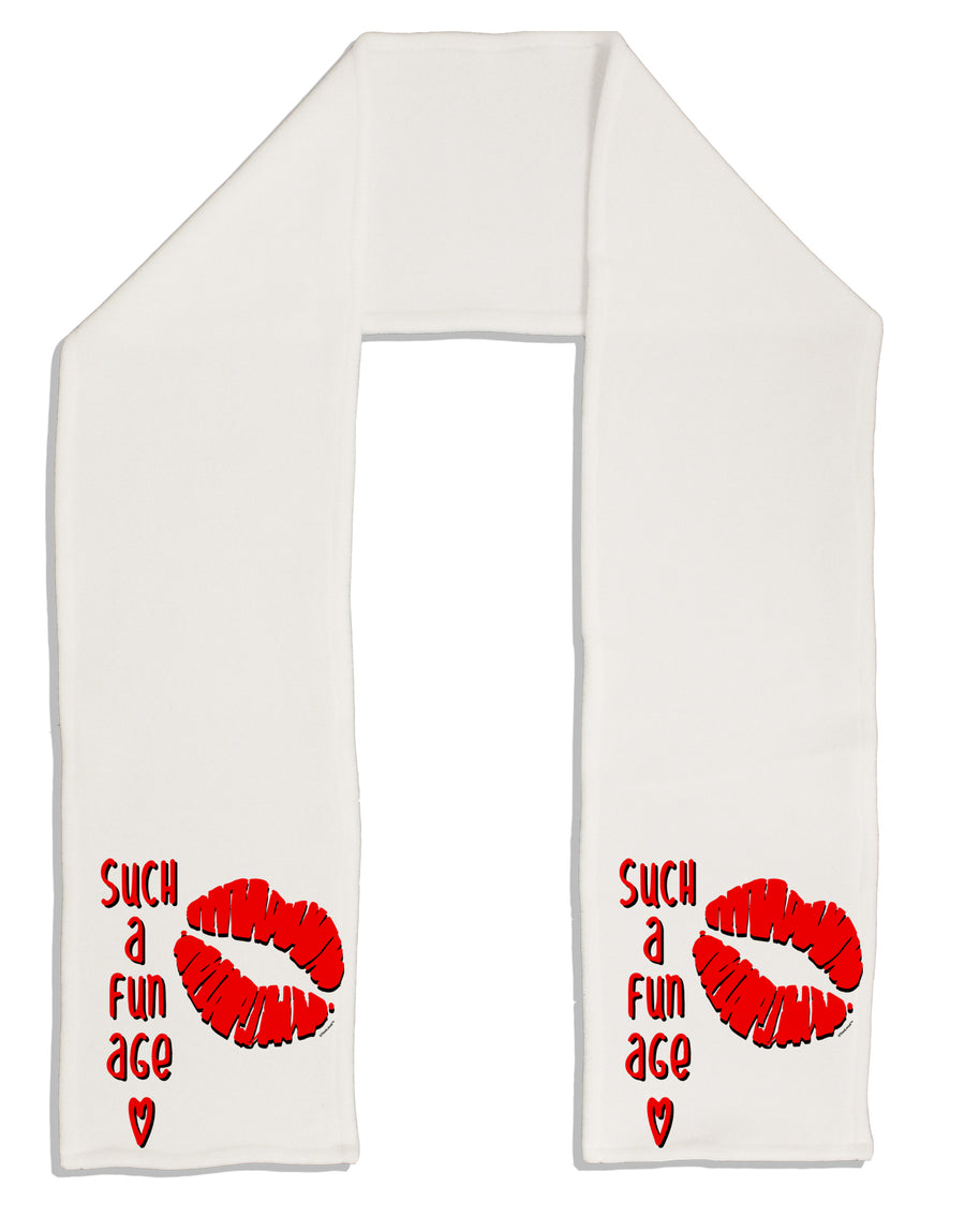 Such a Fun Age Kiss Lips Adult Fleece 64 Inch Scarf-Scarves-TooLoud-White-One-Size-Adult-Davson Sales