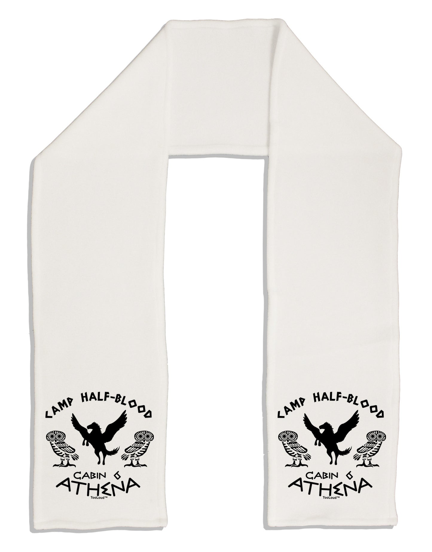 Camp Half Blood Cabin 6 Athena Adult Fleece 64&#x22; Scarf by-TooLoud-White-One-Size-Adult-Davson Sales