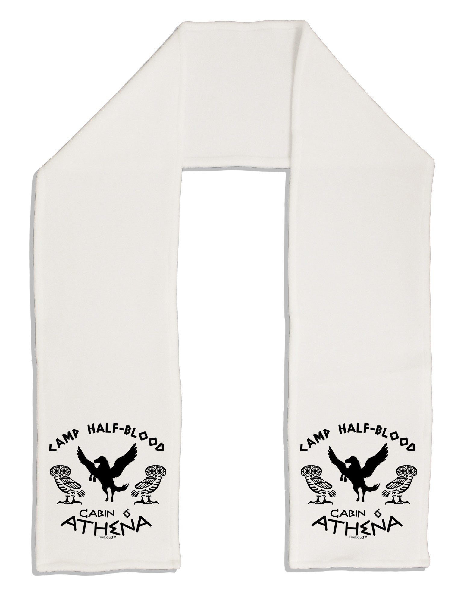 Camp Half Blood Cabin 6 Athena Adult Fleece 64&#x22; Scarf by-TooLoud-White-One-Size-Adult-Davson Sales