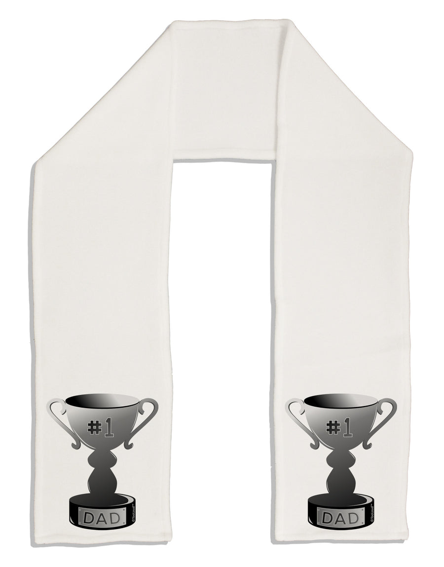 Number One Dad Trophy - Grayscale Adult Fleece 64&#x22; Scarf-TooLoud-White-One-Size-Adult-Davson Sales