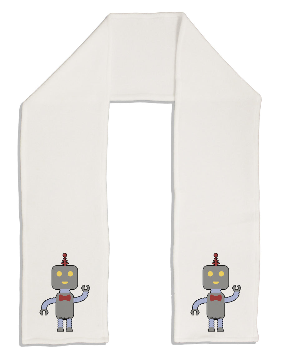 Cute Robot Male Adult Fleece 64&#x22; Scarf-TooLoud-White-One-Size-Adult-Davson Sales