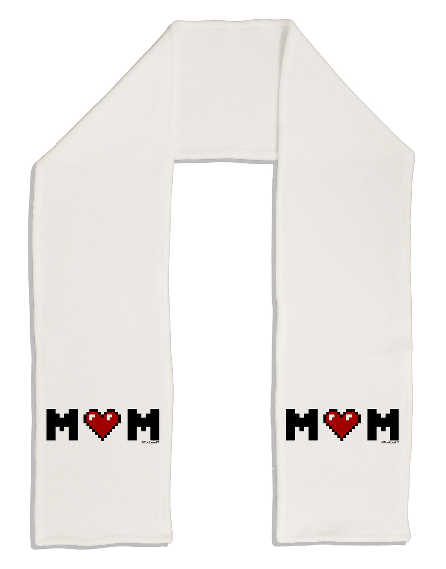 Mom Pixel Heart Adult Fleece 64" Scarf-TooLoud-White-One-Size-Adult-Davson Sales